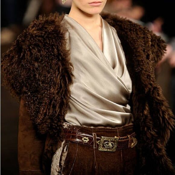 Ralph Lauren Collection Fall 2009 Mocha Crushed Velvet Jodhpur - Picture 14 of 16